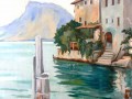Paisaje del lago de Lugano del año 1946